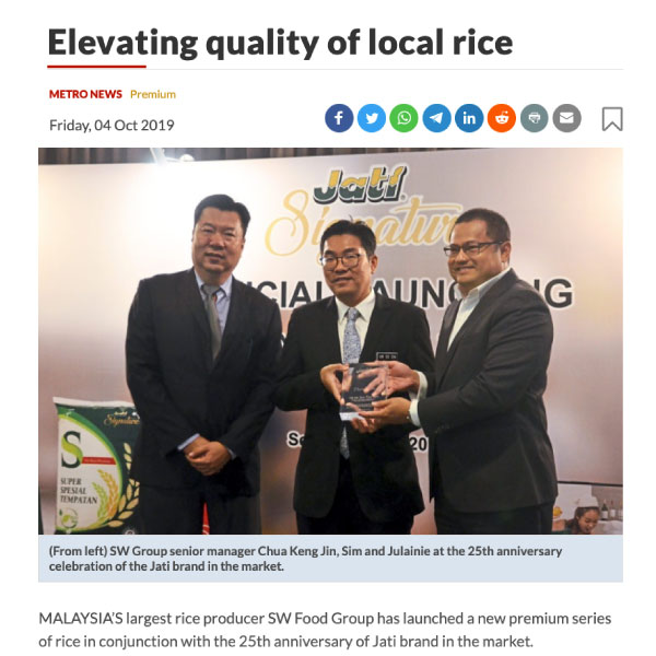 Elevating quality of local rice