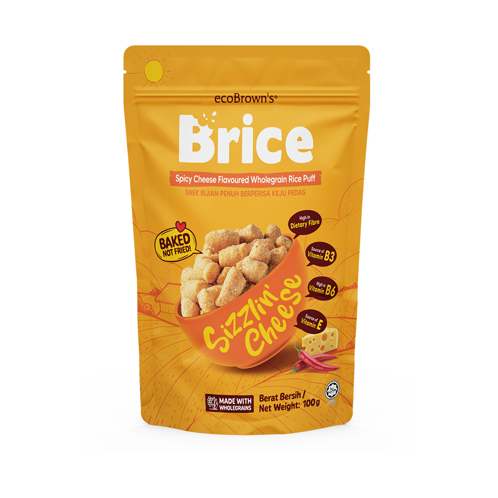 ecoBrown’s Brice Spicy Cheese Flavoured Wholegrain Rice Puff