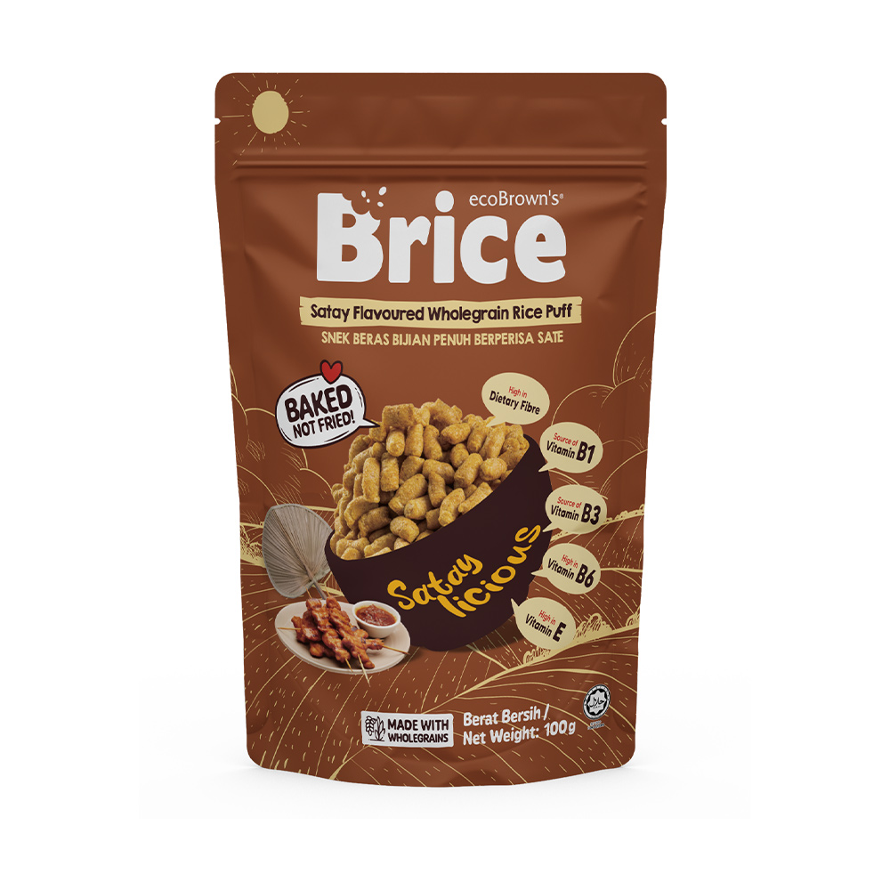 ecoBrown’s Brice Satay Flavoured Wholegrain Rice Puff